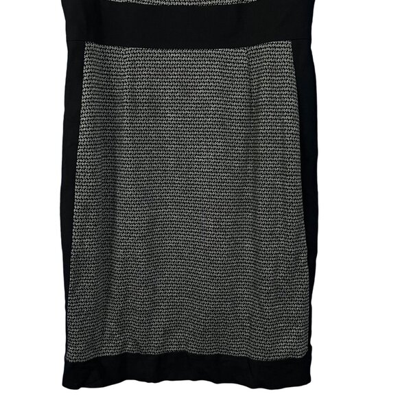 Tahari Womens Knit Dress Black Sleeveless Contrast Detail Office Career Size 12 - Picture 3 of 9